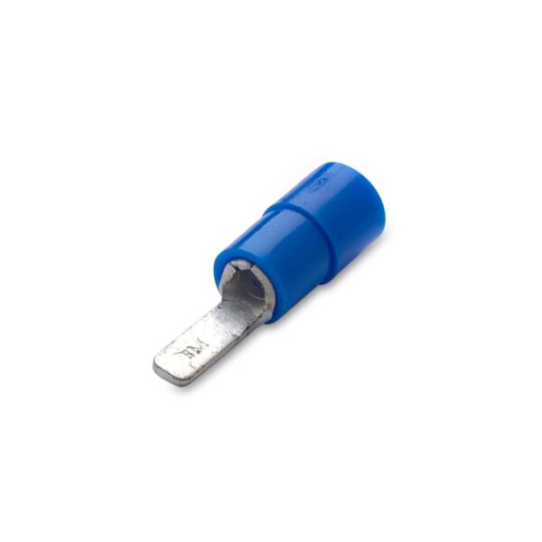KOŃCÓWKA IGIEŁKOWE PŁASKIE IZOLOWANE, 2.5/16, PVC, ZAKRES 1.5-2.5 MM2, NIEBIESKA, OPAKOWANIE 100 SZTUK MODEL BM00253