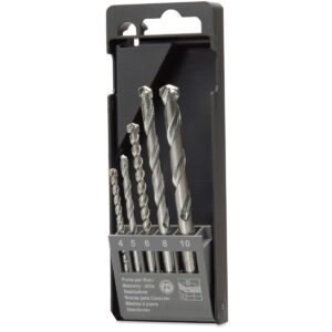 WIERTŁA CYLINDRYCZNE, DO BETONU, ŚR4-5-6-8-10, 5 SZTUK, DIN 8039 MODEL BM1919