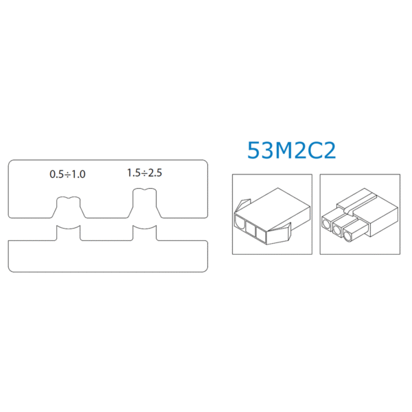 MATRYCE DO KOŃCÓWEK TYPU M620, 0.5-2.5 MM2, DO 53P000