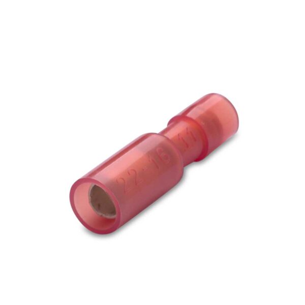 GNIAZDO CAŁKOWICIE IZOLOWANE Z ANTYWIBRACYJNĄ TULEJKĄ MIEDZIANĄ, 1,5/4, NYLON 105DEGC, ZAKRES 0,25-1,5 MM2, CZERWONA, OPAKOWANIE 50 SZTUK MODEL BM80140