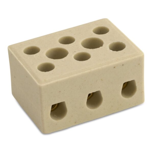 KOSTKA ŁĄCZENIOWA CERAMICZNA, 3P, BIAŁA, STEATYT, 4 MM2, 450V, OPAKOWANIE 36 SZTUK MODEL BM9518