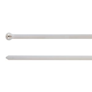 OPASKA KABLOWA, ZE STALOWYM ZĘBEM, 100X2,5 MM, NATURALNA, OPAKOWANIE 100 SZTUK MODEL BMBL1025