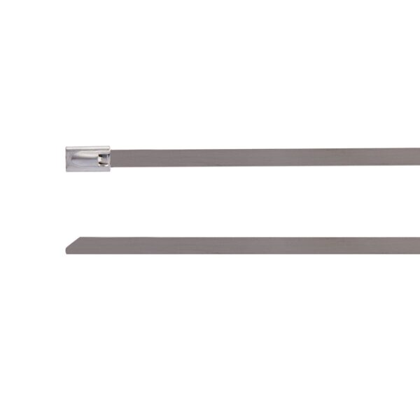 OPASKA KABLOWA STALOWA, AISI304, 200X4.6, KOLOR NATURALNY, SAMOBLOKUJĄCA, OPAKOWANIE 100 SZTUK MODEL BMS2045