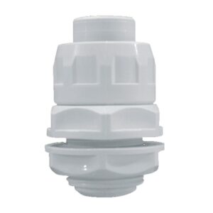 ŁĄCZNIK OD OSŁON SPIRALNYCH, RGM, ŚR10, GWINT M12X1,5, IP65, SZARY, PP OGNIOODPORNY, OPAKOWANIE 10 SZTUK MODEL BMTP5RGM10