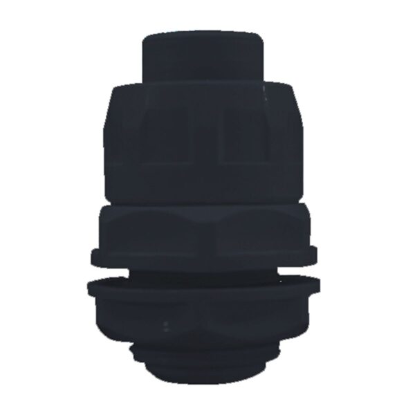 ŁĄCZNIK OD OSŁON SPIRALNYCH, RGMN, ŚR50, GWINT M63X1,5, IP65, CZARNY, PP OGNIOODPORNY, OPAKOWANIE 5 SZTUK MODEL BMTP5RGMN50